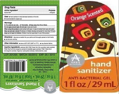 Image Of Bottle Label (Orange Scented)